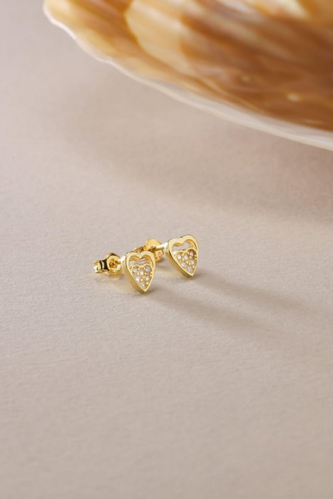 Heliophilia Silver NRZ999860 Pendientes de plata de ley 925 con baño de oro